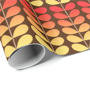 Danska Löv i mitten av århundradet, Brown, Orange Presentpapper
