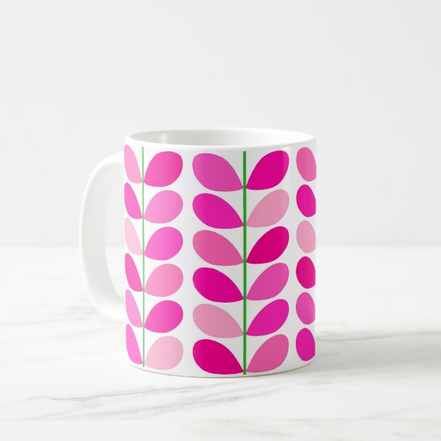 Danska Löv i mitten av århundradet, Fuchsias Rosa Kaffemugg (Framsida vänster)
