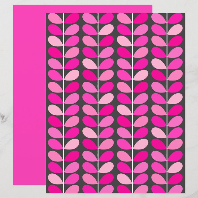 Danska Löv i mitten av århundradet, Rosa och Grått (Fram/baksida)