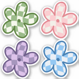 Danska Pastel Aesthetic Daisy Flower Stickers Klistermärken