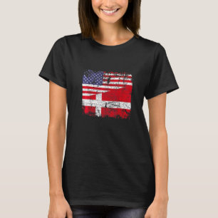 Danska rötter Halamerikanska Flagga Danmark T Shirt