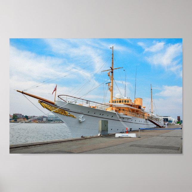 Danska Royalet Yacht Dannebrog Poster (Framsidan)