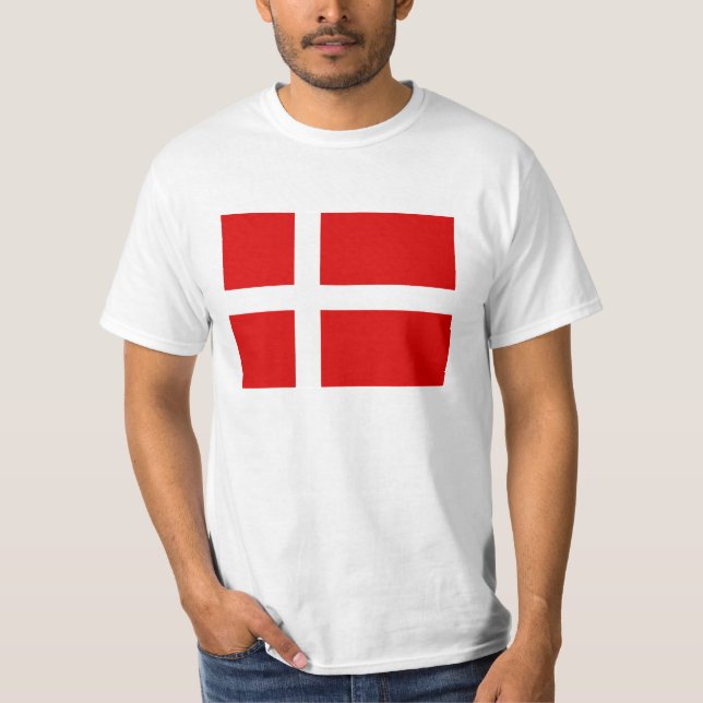 Danska t-skjortor för Danmark Tee Shirt (Framsida)