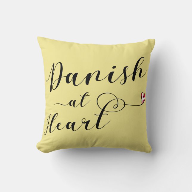 Danska vid hjärtpil Cushion, Danmark Kudde (Framsida)