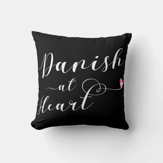 Danska vid hjärtpil Cushion, Danmark Kudde (Framsida)