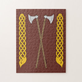 Danska/Viking Axes korsade med sladd Pussel