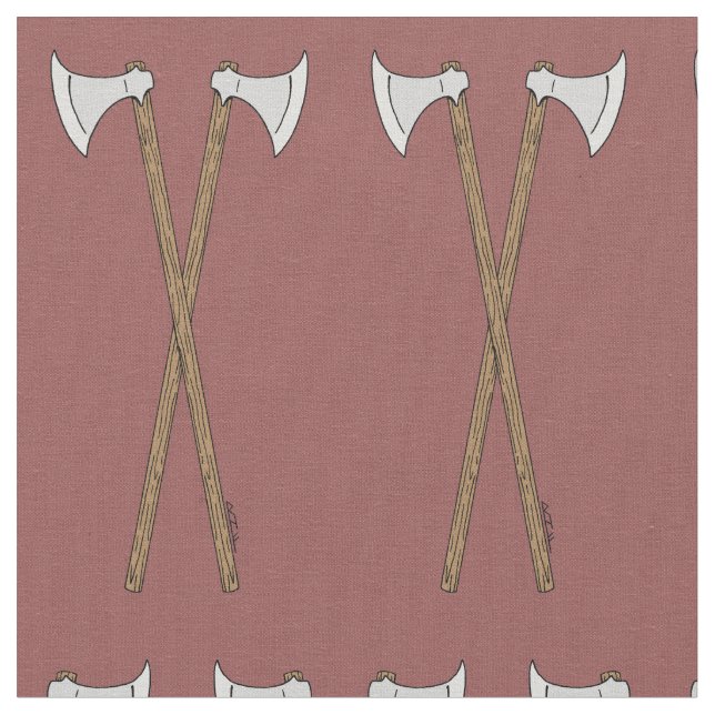 Danska/Viking Axes korsade Tyg (Närbild)