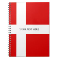 Danskaflagga av anteckningsboken för Danmark