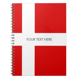 Danskaflagga av anteckningsboken för Danmark Anteckningsbok Med Spiral