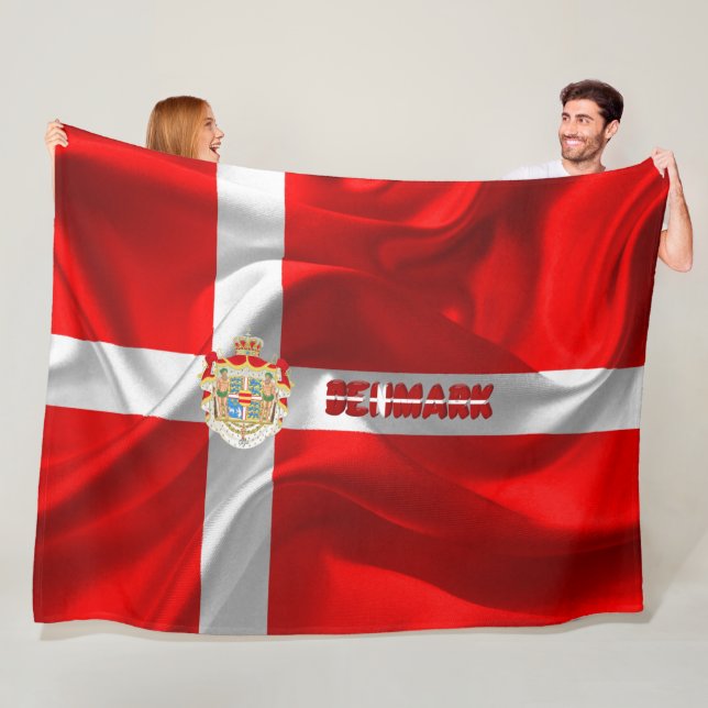Danskaflagga Fleecefilt (På plats)