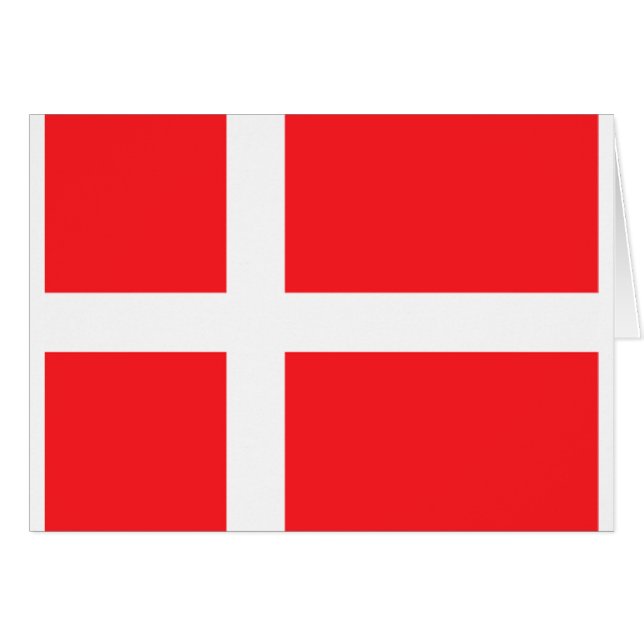 Danskaflagga Hälsningskort (Framsidan Horizontal)