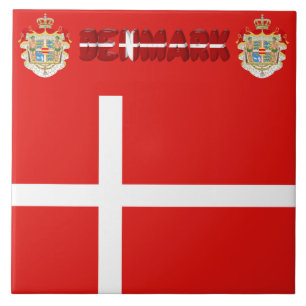 Danskaflagga Kakelplatta