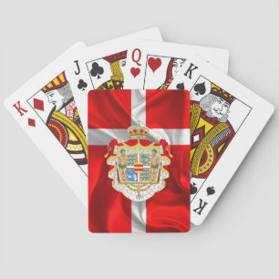 Danskaflagga-Lag av ärmar Spel Kort