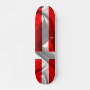 Danskaflagga Mini Skateboard Bräda 18,5 Cm