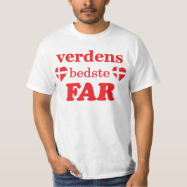 DANSKAFLAGGOR FÖR VERDENS BEDSTE LÅNGT - TEE SHIRT