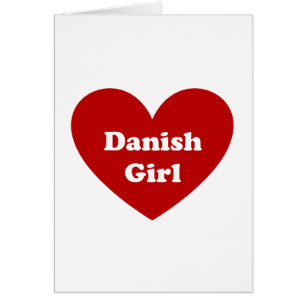 Danskaflicka Hälsningskort