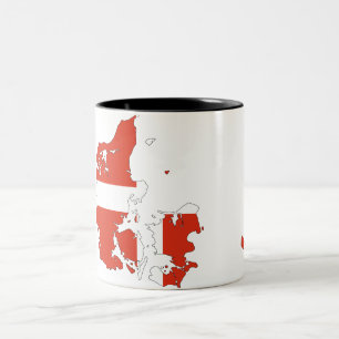 Danskalandflagga Två-Tonad Mugg