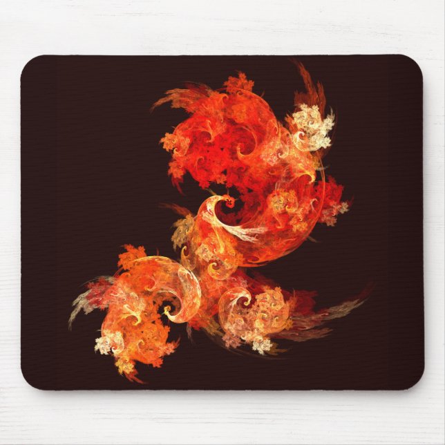 Danskande Firebird Abstrakt Art Mousepad Musmatta (Framsidan)