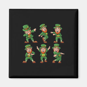 Danskande Leprechaunss St patrick's day Roligt Boy Magnet