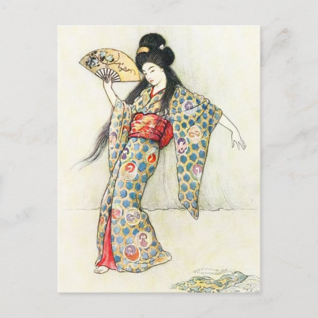 Danskande med Golden Comb Vykort (Framsida)