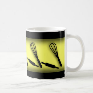 Danskande Rollin Stift och Whisks Cute Gult Mugg