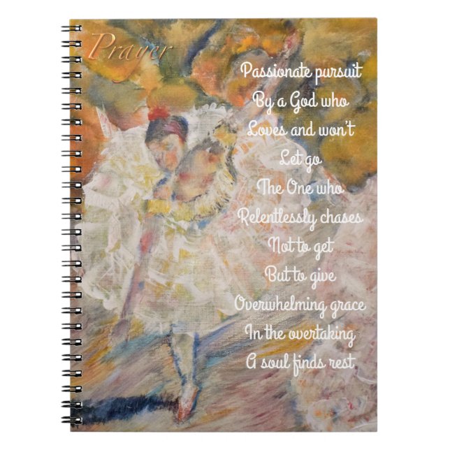 Danskare Ballerina prayer journal Anteckningsbok Med Spiral (Framsidan)