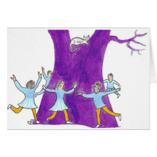 Danskassalåda trädnågot att sägastoppet! hälsningskort