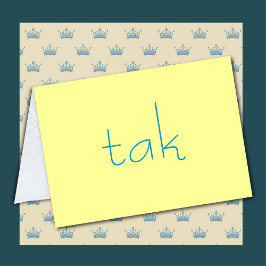 Danskatackkortkort Tak i gult Tack Kort