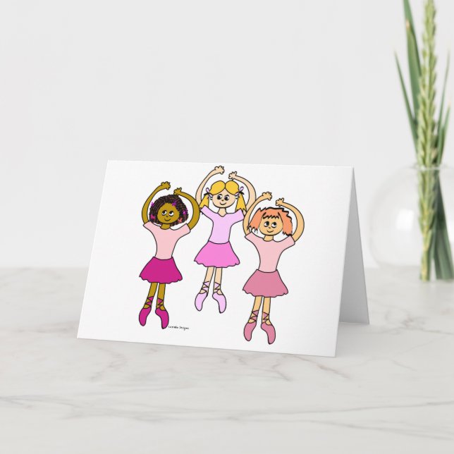 Danske Ballerinas Greeting Cards Kort (Framsida)
