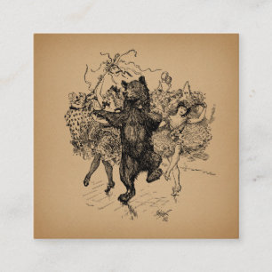 Danske Bear Vintage Circus Art Tilläggskort