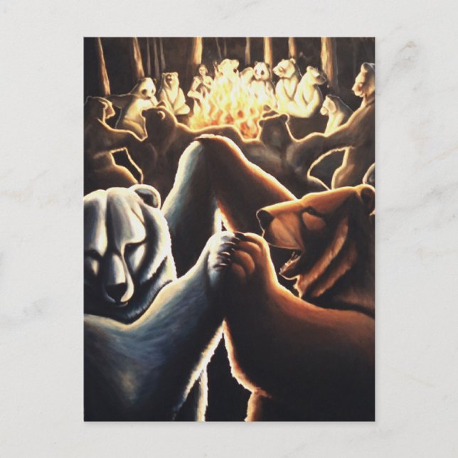 Danske Bears Postcard Firande Postcards Inbjudan Vykort (Framsida)