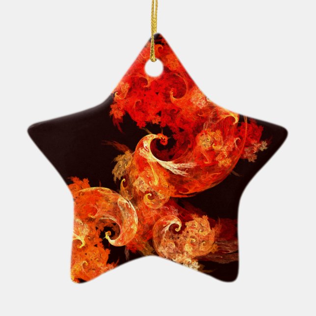 Danske Firebird Abstrakt Art Star Ornament (Framsidan)