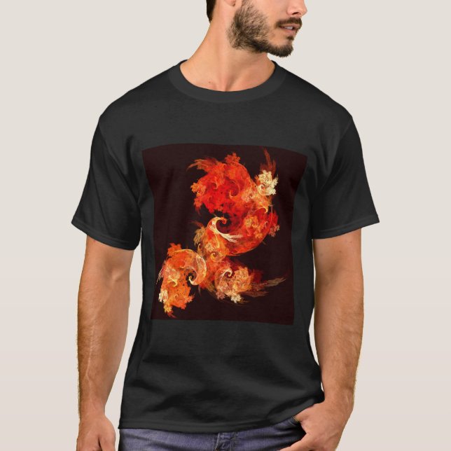 Danske Firebird Abstrakt Art Tee Shirt (Framsida)