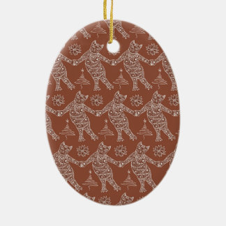 Danske Gingerbröd Kats Julgran Ornament