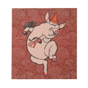Danske Gris Antique Cute Dancer Anteckningsblock
