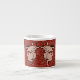 Danske Gris Antique Cute Dancer Espressomugg