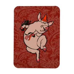 Danske Gris Antique Cute Dancer Magnet