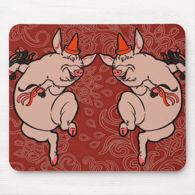 Danske Gris Antique Cute Dancer Musmatta (Framsidan)
