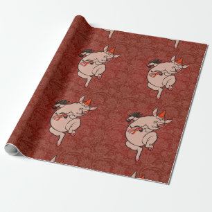 Danske Gris Antique Cute Dancer Presentpapper