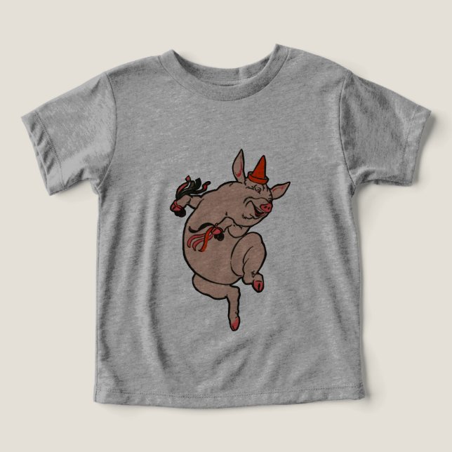 Danske Gris Antique Cute Dancer Tee (Design Framsida)