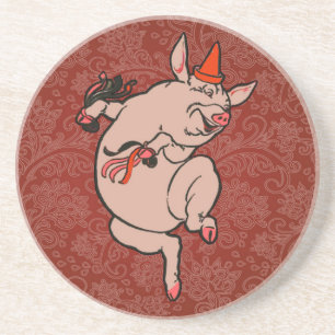 Danske Gris Antique Cute Dancer Underlägg