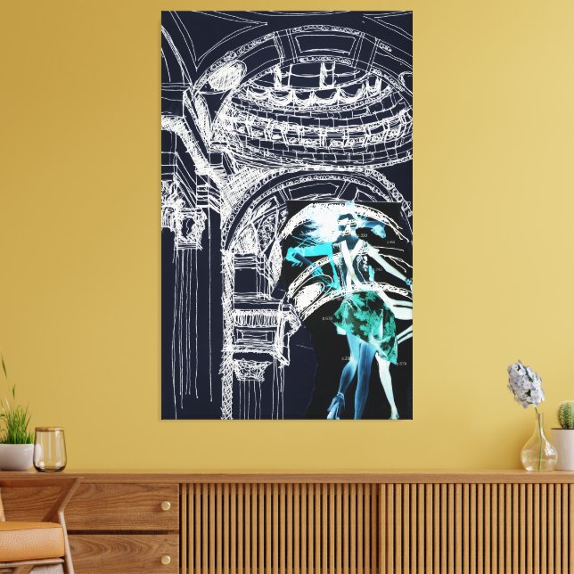 Danske i Pantheon, Paris: Wrapped Canvas (Insitu (Vardagsrum))