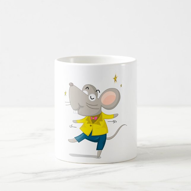 Danske Mouse in Gult Coffee Mugg (Skapare uppladdad)