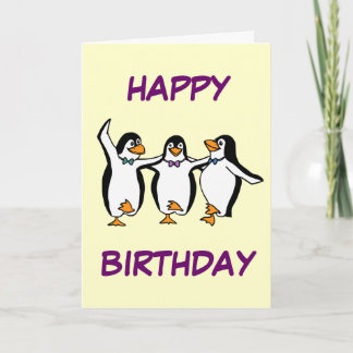 Danske Penguins födelsedagskort Kort