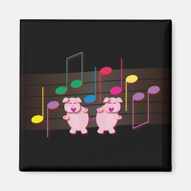 Danske Piglets: Vi kärlek musik Magnet (Framsidan)