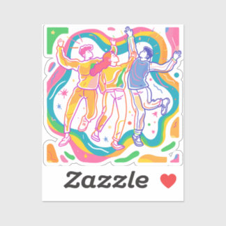 Danske Pride Rainbow Art | Färglöst LGBTQ+ Klistermärken