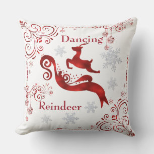 Danske Reindeer/Damask Jullfyllning Kudde