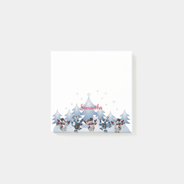 Danske Snögubbars & Reindeer Post-it Block (Framsida)