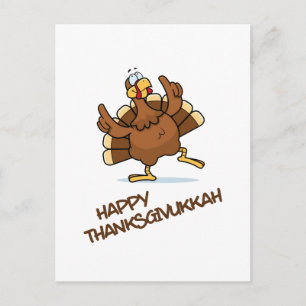 Danske Turkey Celebrate Thanksdiskukkah Vykort