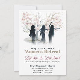 Dansking Women Watercolor Träd Church Retreat Inbjudningar